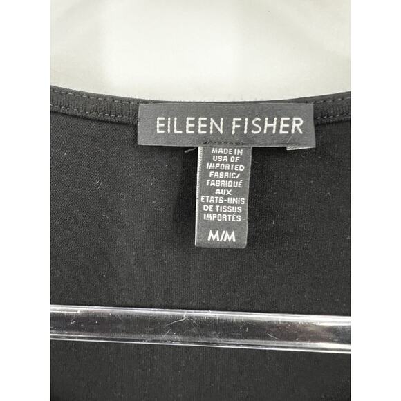 Eileen Fisher Dress Womens Jewel Neck Tank Shift Sleeveless Black Size Medium - Picture 3 of 6
